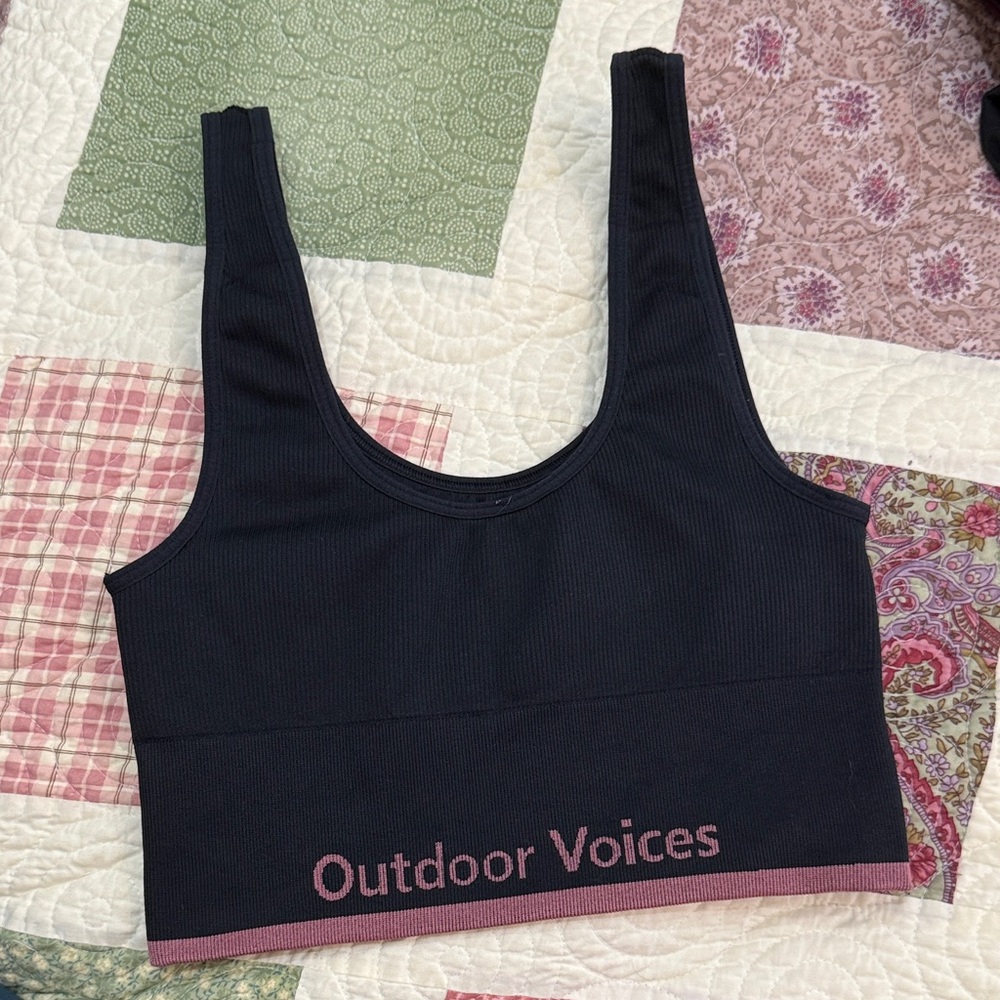 Outdoor Voices SeamlessRib Longline Bra